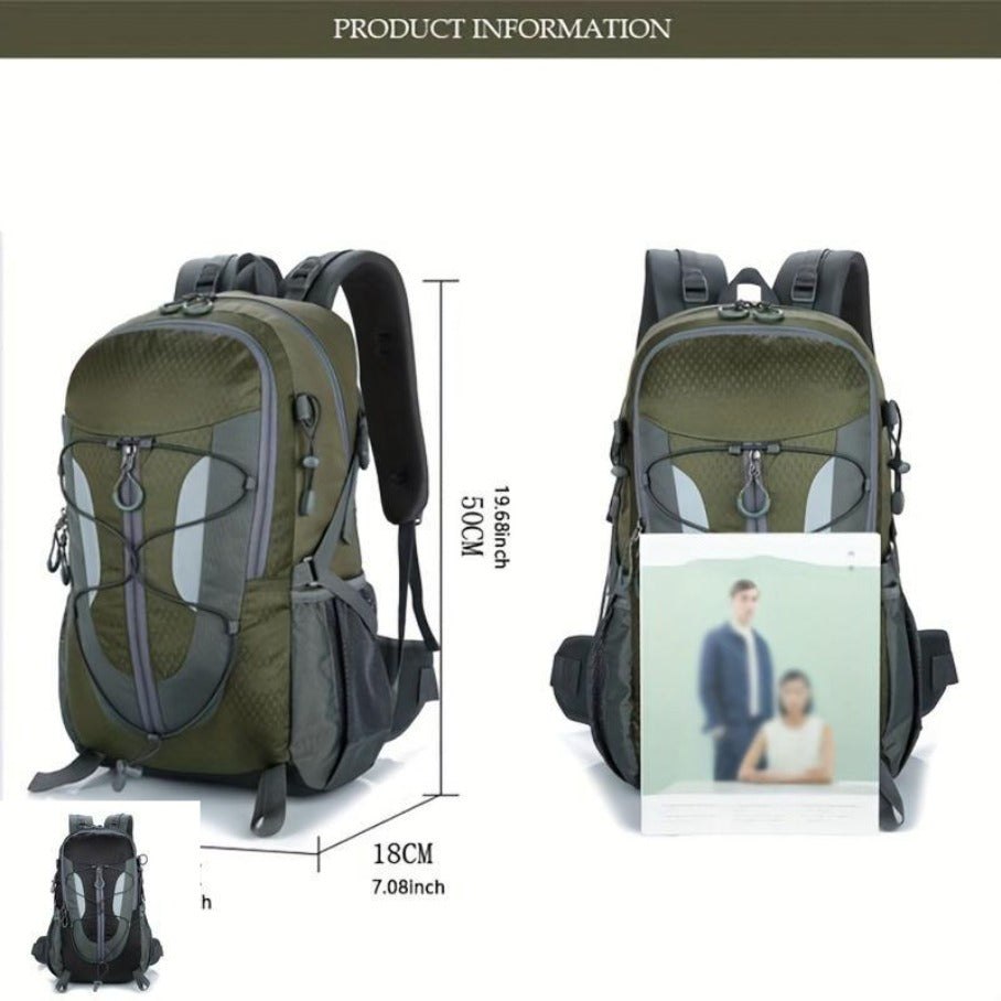 Multi-functional Camping Gear with Reflective Strips | Ergonomic Hiking Backpack, Breathable Mesh Pockets, Durable Softshell Material, Premium Zippers, Outdoor Rock Climbing Travel Pack, Christmas & Birthday Gift Recommendation