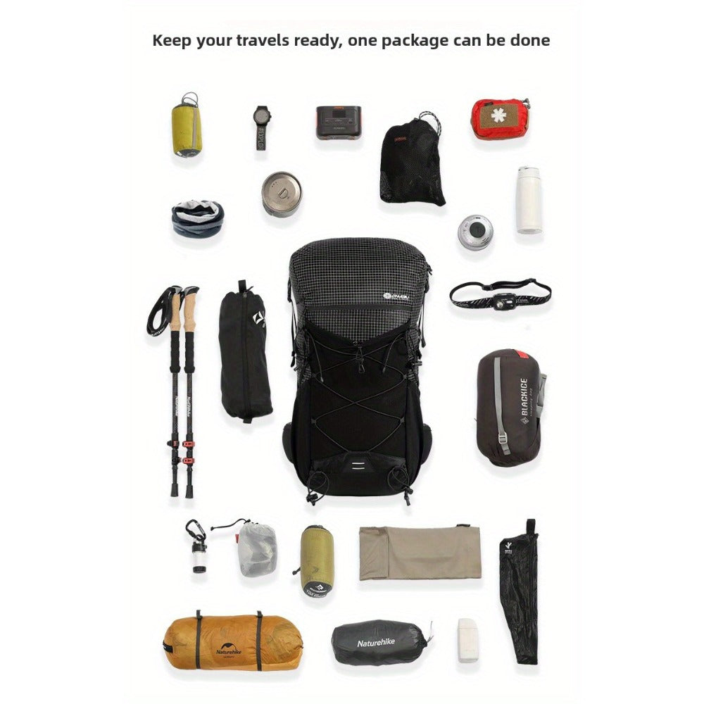 1 Ultralight Hiking Backpack Large Capacity Expandable Outdoor Backpack Suitable for Hiking & Camping - Expandable Design (61-65, Soft- Frame, Multi-Compartment Organization, Unisex Backpack for Men & Women, Long-Distance Hiking, Urban Commute