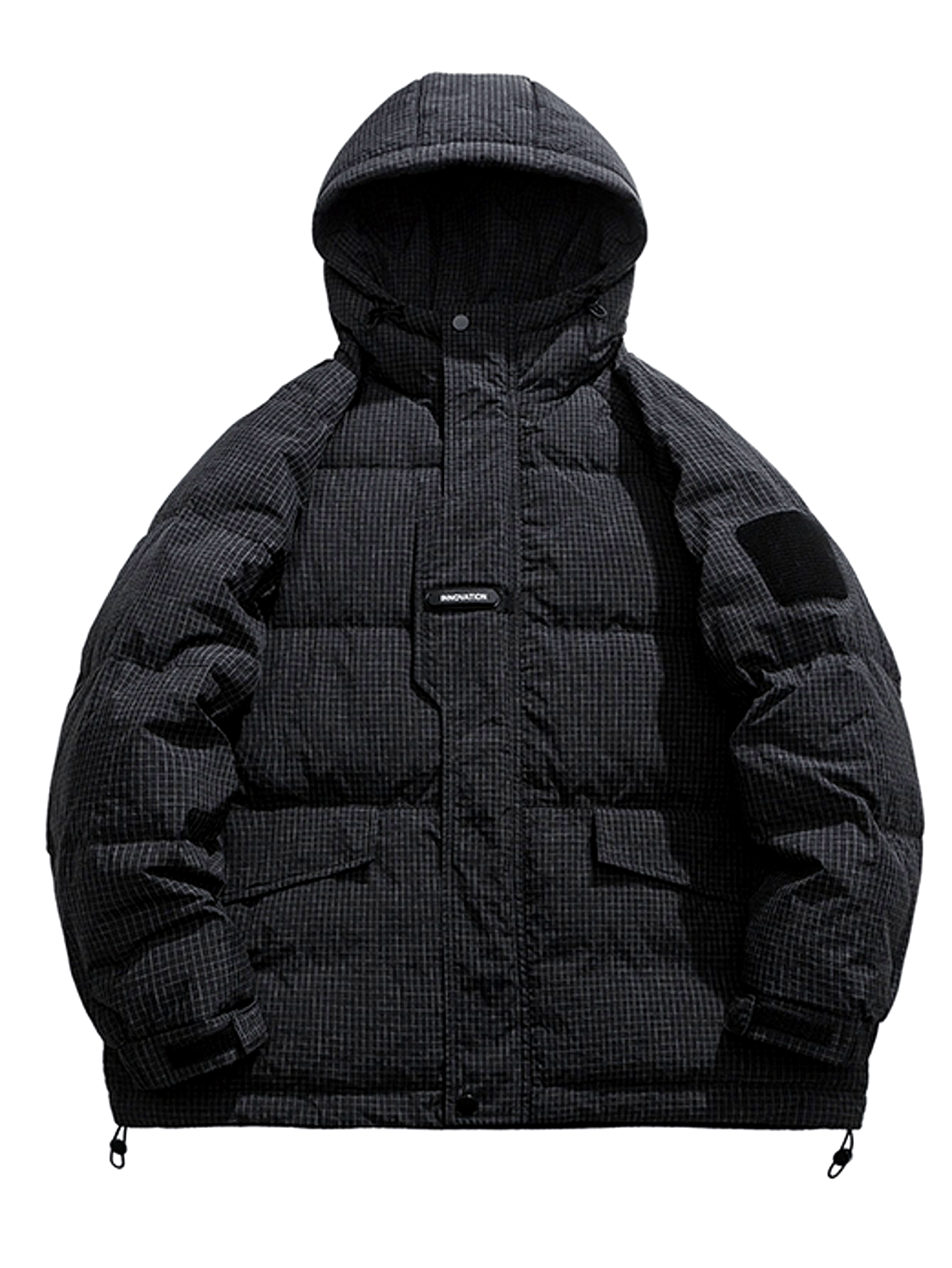 Heavy-Duty Winter Warmth, Hooded Outer with Button Closure, Loose-Fit Cold Weather Coat for Skiing, Snowboarding & Outdoor Activities