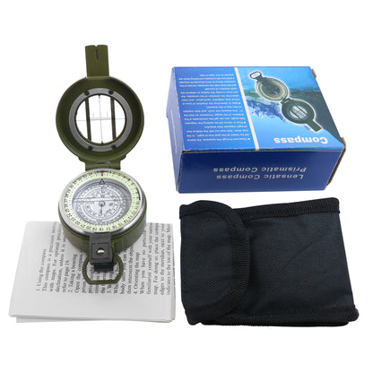 1 Military Green DC60-1B Zinc Alloy Automatic Compass | High-Precision Outdoor Compass, Suitable for Educational Use, Without Battery