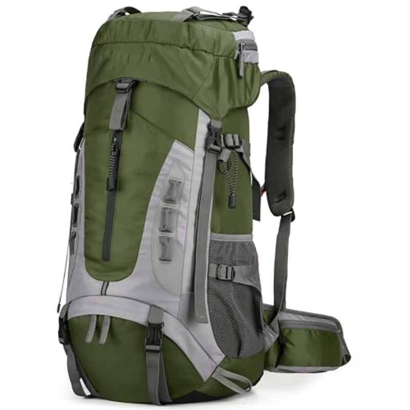 19.81gal Hiking Backpack | Camping Backpack with Rain Cover, Frameless, Magnetic Closure, Adjustable Shoulder Straps for Men and Women