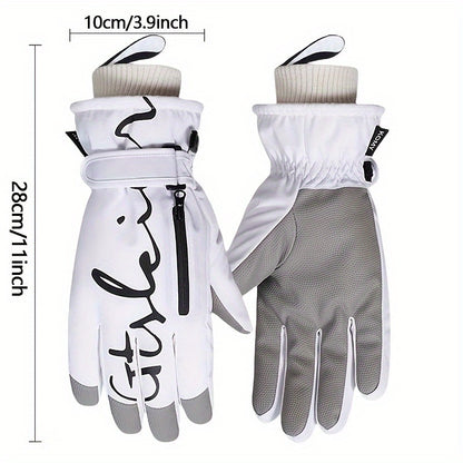 Winter Gloves | Warm and Snow-Proof, Thickened and Fashionable Design, Suitable for Both Men and Women Outdoor Sports, with Pockets, Easy to Clean, High-Quality Equipment, Strengthened Stitches