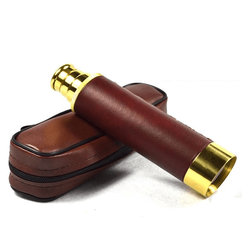 Foldable Retro Monocular Telescope - Compact & Lightweight High-Power Optical Telescope with, Metal Body for Adults Suitable for Watching, Travel, Hiking, Hunting - Portable Telescope