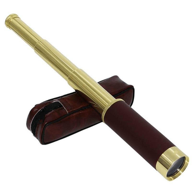 Foldable Retro Monocular Telescope - Compact & Lightweight High-Power Optical Telescope with, Metal Body for Adults Suitable for Watching, Travel, Hiking, Hunting - Portable Telescope