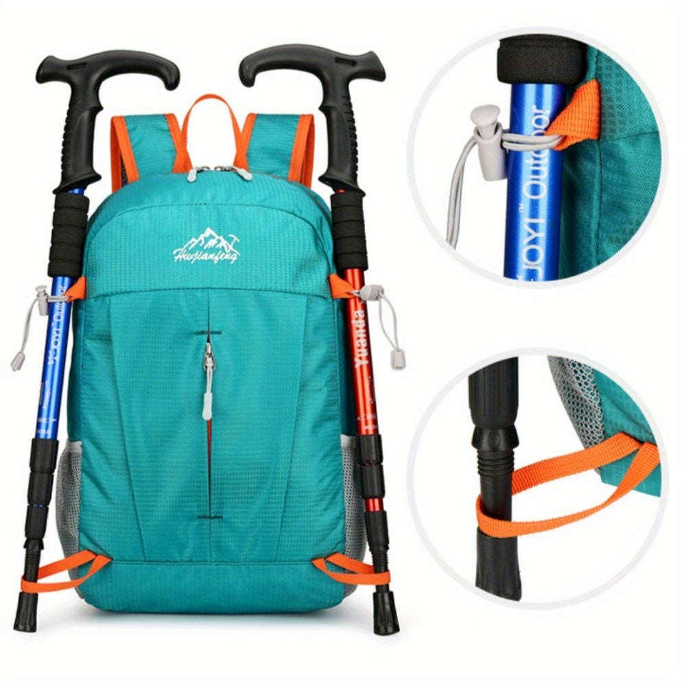 1pc 10.04gal Outdoor Backpack - Lightweight Foldable Hiking Backpack Suitable for Traviling, Camping & Cycling, Oxford Fabric with Zippered Compartments &, Ideal for, Travel