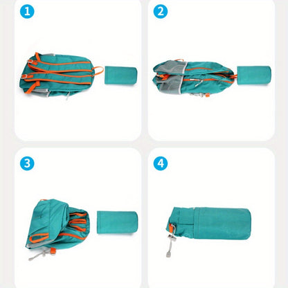 1pc 10.04gal Outdoor Backpack - Lightweight Foldable Hiking Backpack Suitable for Traviling, Camping & Cycling, Oxford Fabric with Zippered Compartments &, Ideal for, Travel