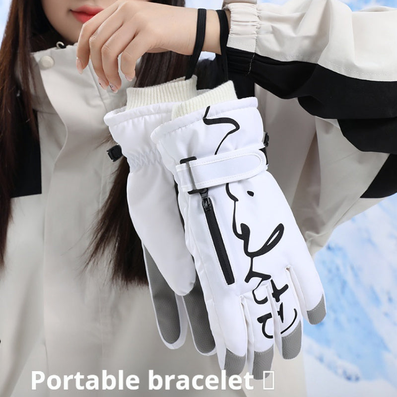 Winter Gloves | Warm and Snow-Proof, Thickened and Fashionable Design, Suitable for Both Men and Women Outdoor Sports, with Pockets, Easy to Clean, High-Quality Equipment, Strengthened Stitches