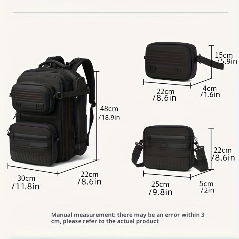 Men'S Stylish Multifunctional Backpack, a Large Capacity Bag for Outdoor Sports And Travel, Featuring a Three-In-One Detachable Design