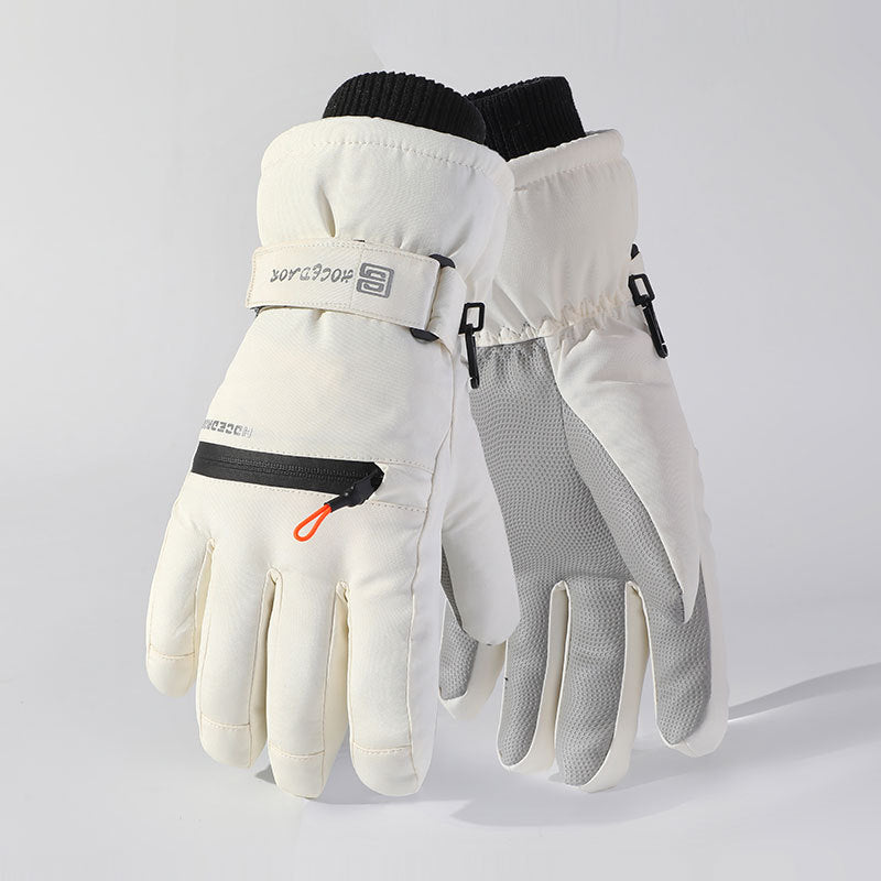 2 Pairs Women's & Men's Winter Ski Gloves with, Touchscreen Compatible Cold Weather Gloves for Skiing, Snowboarding, Cycling - Zipper Closure, Hand Washable, Warm Outdoor Handwear (Ideal for) - High-Quality Multi