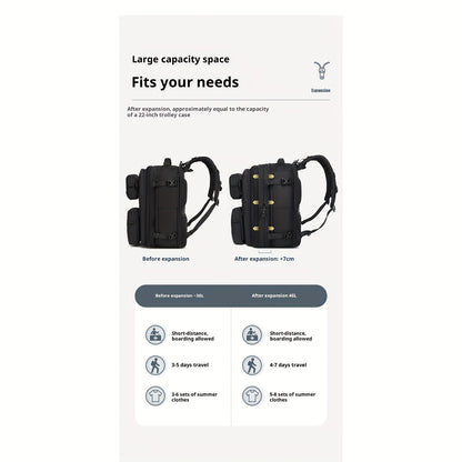 Men'S Stylish Multifunctional Backpack, a Large Capacity Bag for Outdoor Sports And Travel, Featuring a Three-In-One Detachable Design