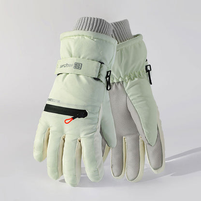 2 Pairs Women's & Men's Winter Ski Gloves with, Touchscreen Compatible Cold Weather Gloves for Skiing, Snowboarding, Cycling - Zipper Closure, Hand Washable, Warm Outdoor Handwear (Ideal for) - High-Quality Multi