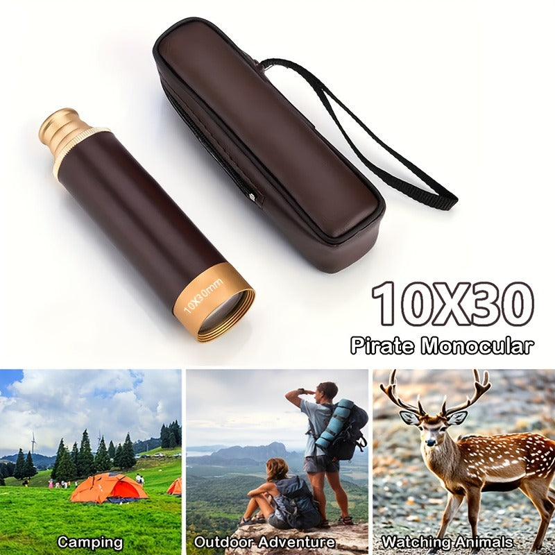 1pc HD 10X30 Monocular Telescope - High Power 10X Magnification & 30mm Objective Lens, Manual Focus Portable Spy for Bird Watching, Hunting, Stargazing, Compact Telescopic Sight