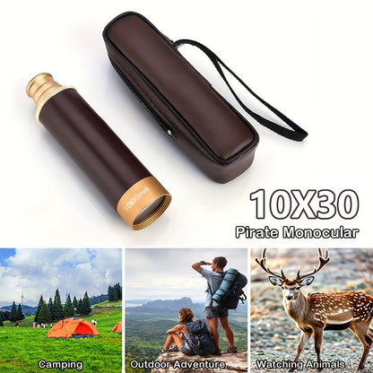 1pc HD 10X30 Monocular Telescope - High Power 10X Magnification & 30mm Objective Lens, Manual Focus Portable Spy for Bird Watching, Hunting, Stargazing, Compact Telescopic Sight