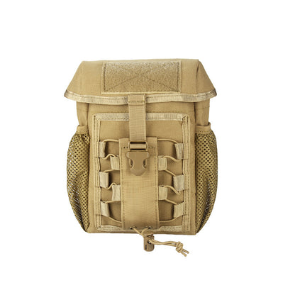 1000D Heavy-Duty Tactical MOLLE System Backpack\Gear Compatible Water Bottle & EDC Bag - Medical Pouch with MOLLE Webbing, Buckles & Zippers Closure for Hiking, Camping,First Aid (Black) - Durable Outdoor Storage