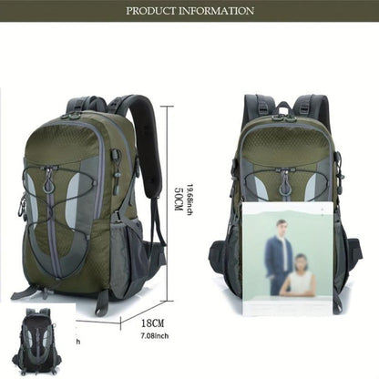 Multi-functional Camping Gear with Reflective Strips | Ergonomic Hiking Backpack, Breathable Mesh Pockets, Durable Softshell Material, Premium Zippers, Outdoor Rock Climbing Travel Pack, Christmas & Birthday Gift Recommendation