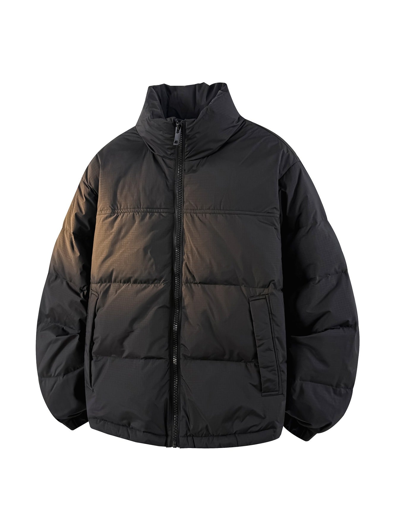 Men's & Unisex Winter White Duck Down Jacket - Thickened Stand-Collar Cold-Weather Coat with Hood, Loose Fit Color-Block Patchwork, Machine Washable Luxury for skiing, snowboarding & everyday