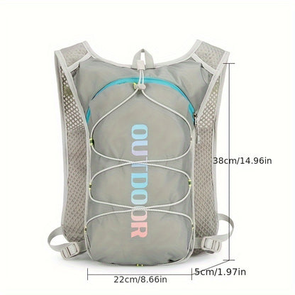 New Reflective Off-Road Cycling And Running Backpack for Men And Women, Ultra-Lightweight Outdoor Hydration Pack, 3.17gal Supply Bag for Hiking, Thin And Lightweight