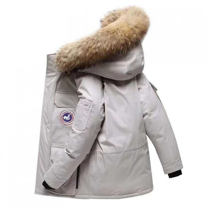 Short Down Jacket Canadian Down Jacket Workwear Thickened Warm Men's Winter Coat