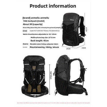 1 Ultralight Hiking Backpack Large Capacity Expandable Outdoor Backpack Suitable for Hiking & Camping - Expandable Design (61-65, Soft- Frame, Multi-Compartment Organization, Unisex Backpack for Men & Women, Long-Distance Hiking, Urban Commute