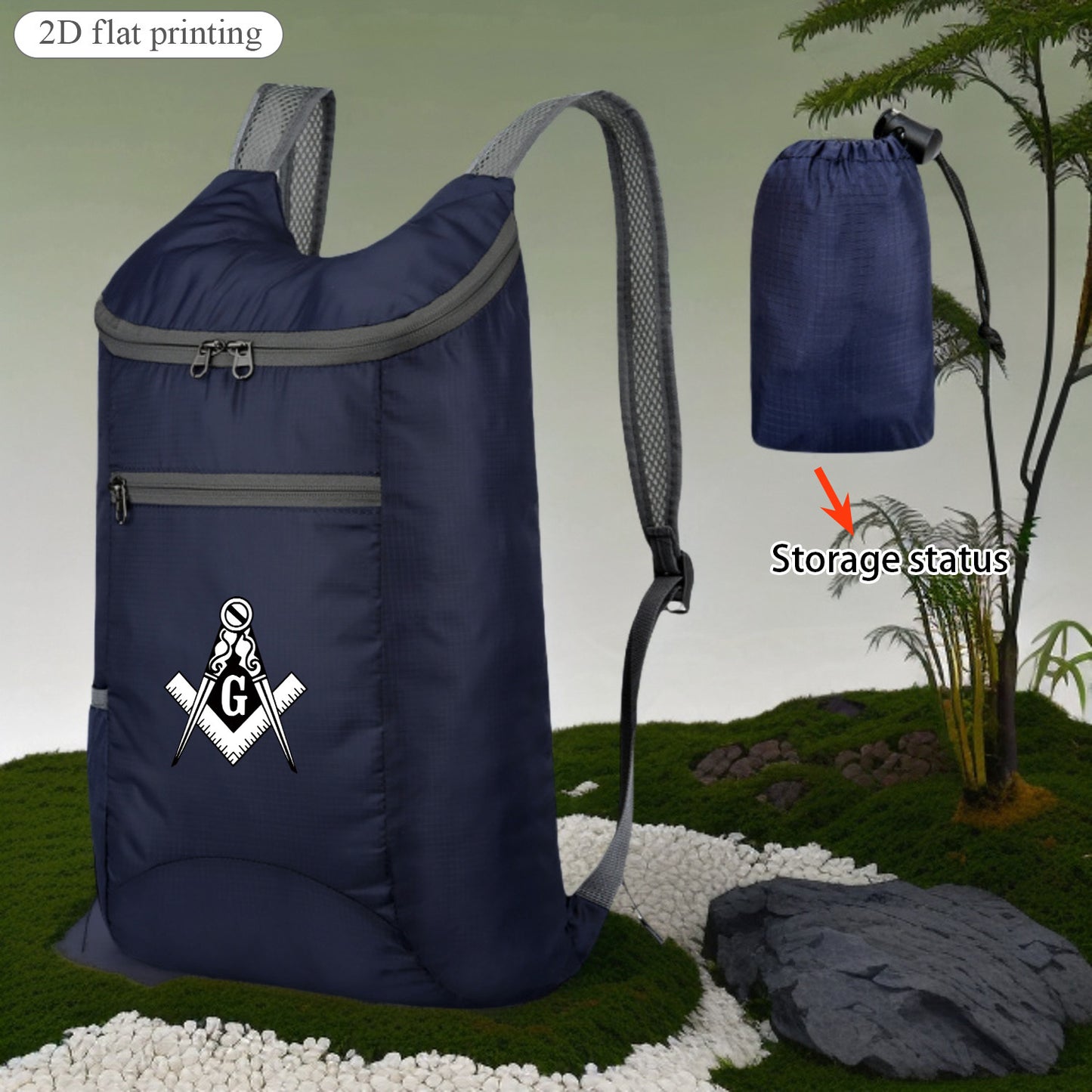 A Portable And Foldable Storage Backpack