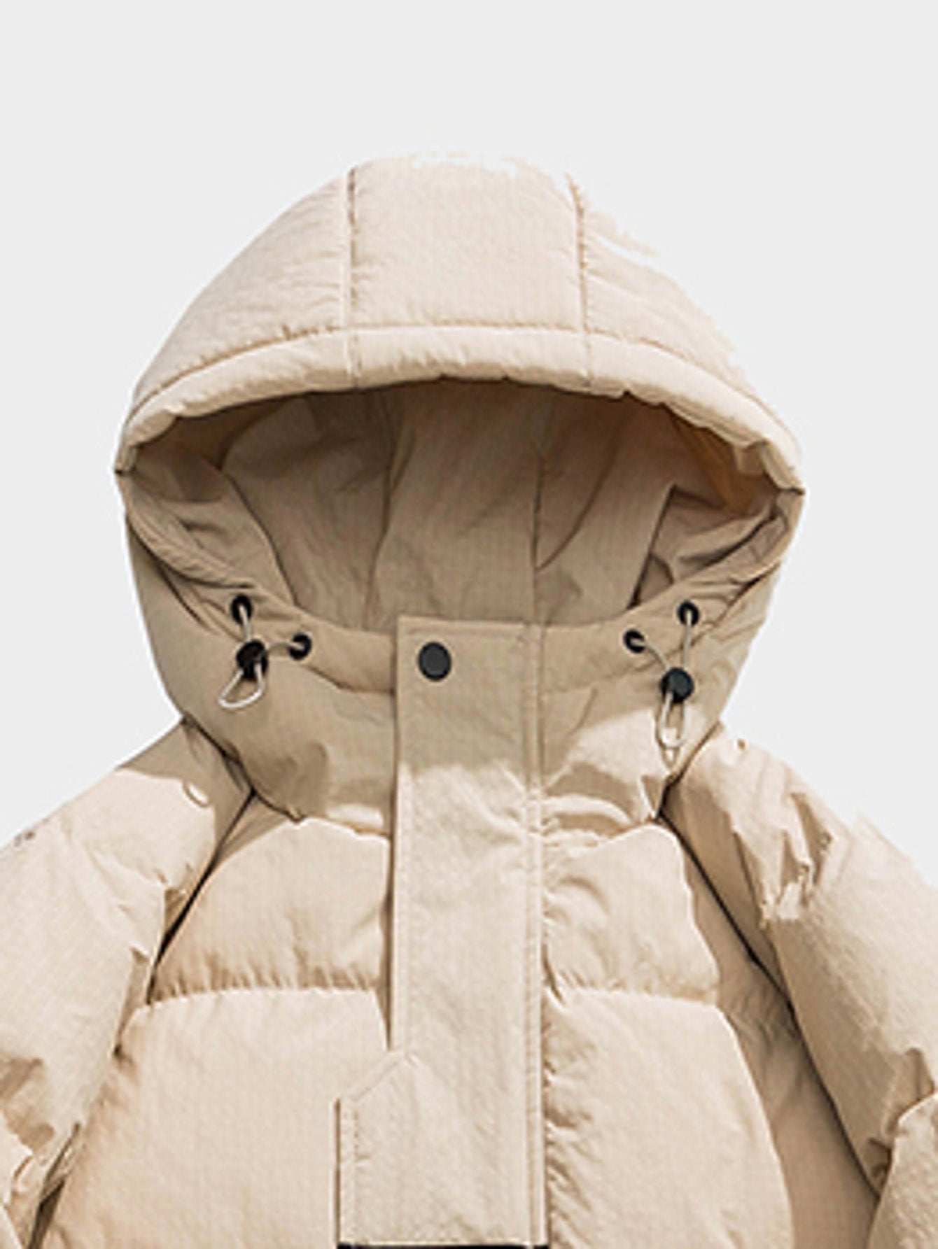 Heavy-Duty Winter Warmth, Hooded Outer with Button Closure, Loose-Fit Cold Weather Coat for Skiing, Snowboarding & Outdoor Activities