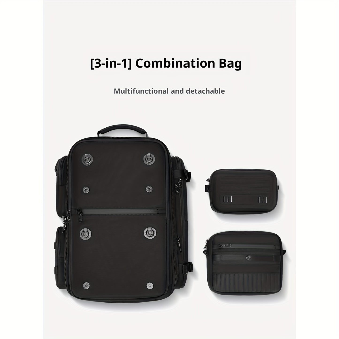 Men'S Stylish Multifunctional Backpack, a Large Capacity Bag for Outdoor Sports And Travel, Featuring a Three-In-One Detachable Design