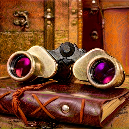 30mm Objective Portable Folding Telescope with Fixed Focus, Heavy-Duty Metal Optics for Stargazing, Bird Watching & Amateur Astronomy - Compact for long-Distance Viewing up to 8X Magnification