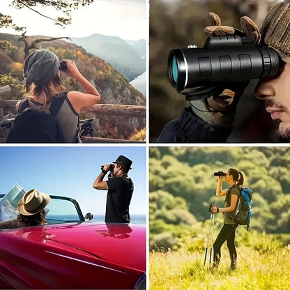 Adult Monocular Telescope, Outdoor Portable Monocular Telescope, High-Definition Compact Telescope, Hiking Gear for Mountaineering, Hiking, Camping, Bird Watching, and Exploration