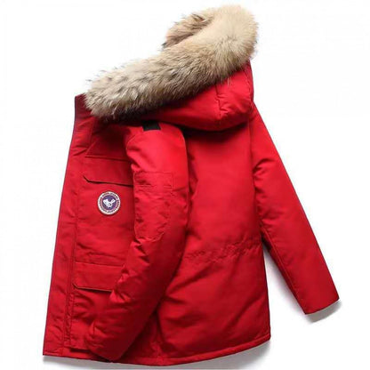 Short Down Jacket Canadian Down Jacket Workwear Thickened Warm Men's Winter Coat