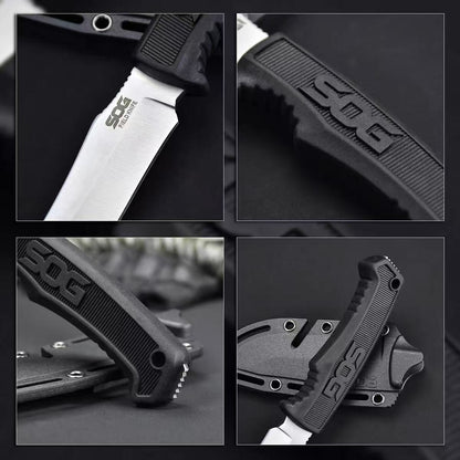 FK1001 Utility Outdoor Exploration Pocket Fixed Blade Multi-Use Camping Adventure EDC Knife Cutting Tools Extremely Sharp Compact Straight Knife Fruit Cutting Tool