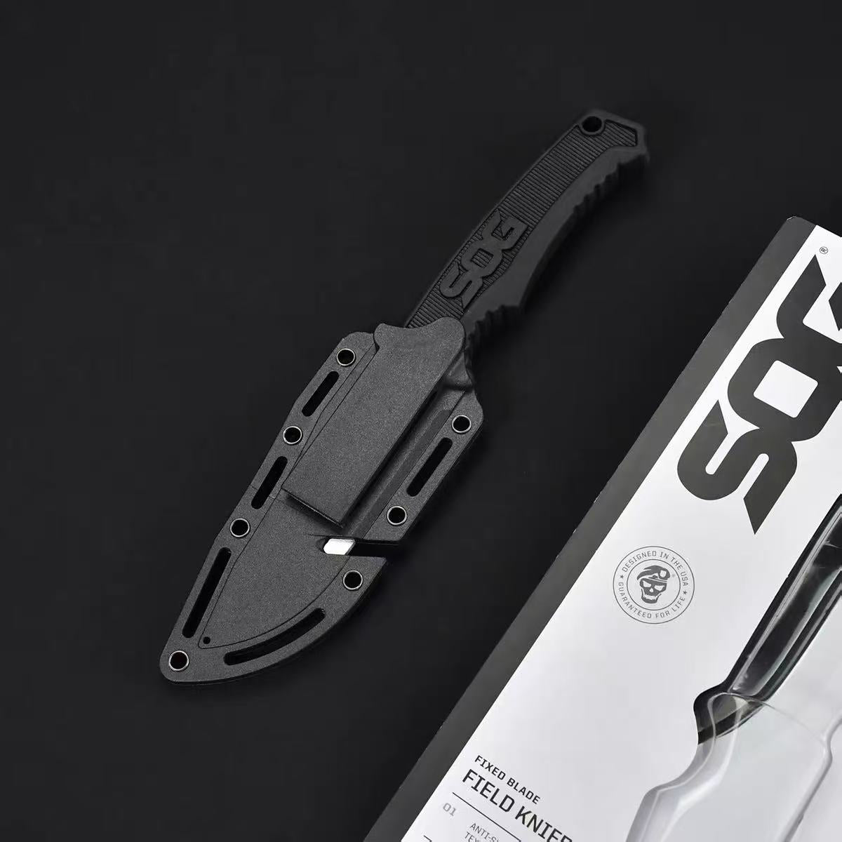 FK1001 Utility Outdoor Exploration Pocket Fixed Blade Multi-Use Camping Adventure EDC Knife Cutting Tools Extremely Sharp Compact Straight Knife Fruit Cutting Tool