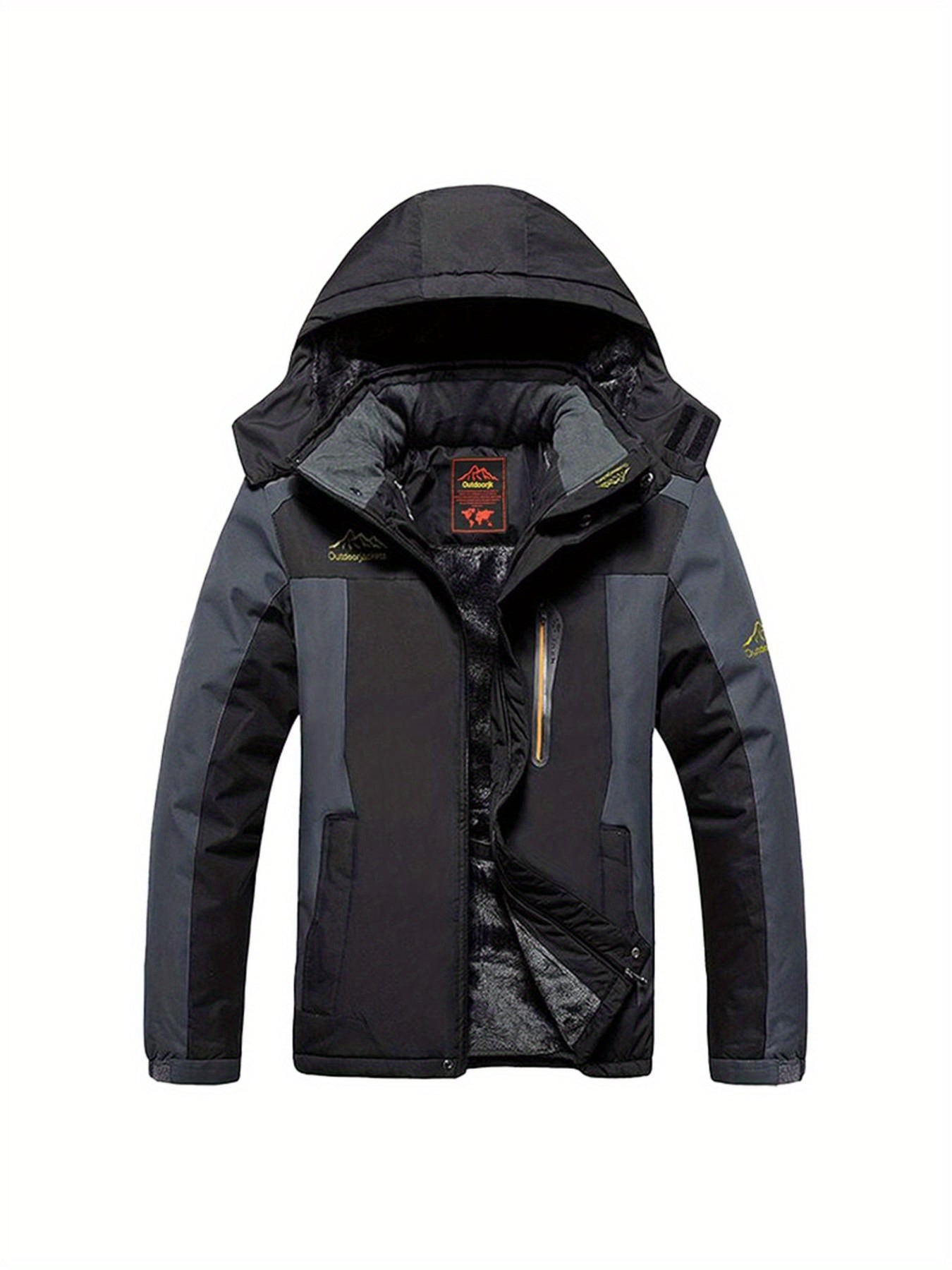 Women'S Outdoor Hardshell Jacket | Windproof, Cold Resistance, Thickening, Mountaineering and Ski Wear, Casual Style, Long Sleeve, Solid Color