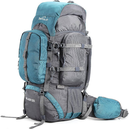 Walker 65 Litres Rucksack Internal Frame with Metal Rod Rain Cover Bottom Opening Laptop Section, Travel Rucksack, Camping Essentials, Sporty Design, Functional Storage, Laptop Backpack, Hikers And Trekkers