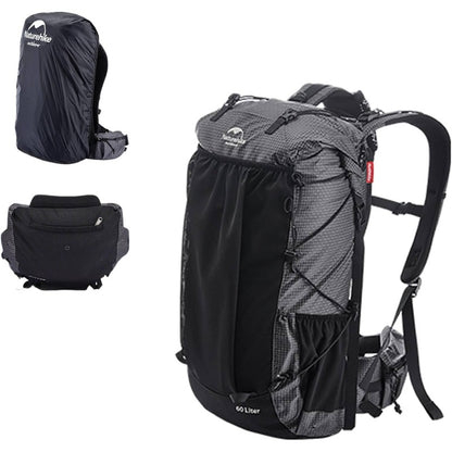 10.57gal+1.32gal Internal Frame Hiking backpacking backpack, Camping High Quality Bag, Ultralight Outdoor Daypack with Rain Cover Hiking, Backpacking, Rucking, Camping Survival, Hiking Accessories, Backpack for Hiking, Hiking Gear And Equipment