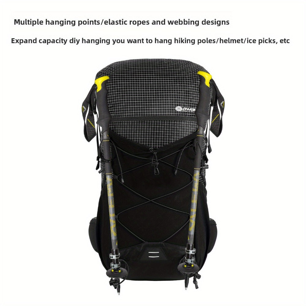 1 Ultralight Hiking Backpack Large Capacity Expandable Outdoor Backpack Suitable for Hiking & Camping - Expandable Design (61-65, Soft- Frame, Multi-Compartment Organization, Unisex Backpack for Men & Women, Long-Distance Hiking, Urban Commute