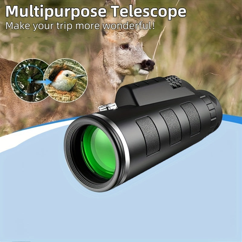 Adult Monocular Telescope, Outdoor Portable Monocular Telescope, High-Definition Compact Telescope, Hiking Gear for Mountaineering, Hiking, Camping, Bird Watching, and Exploration