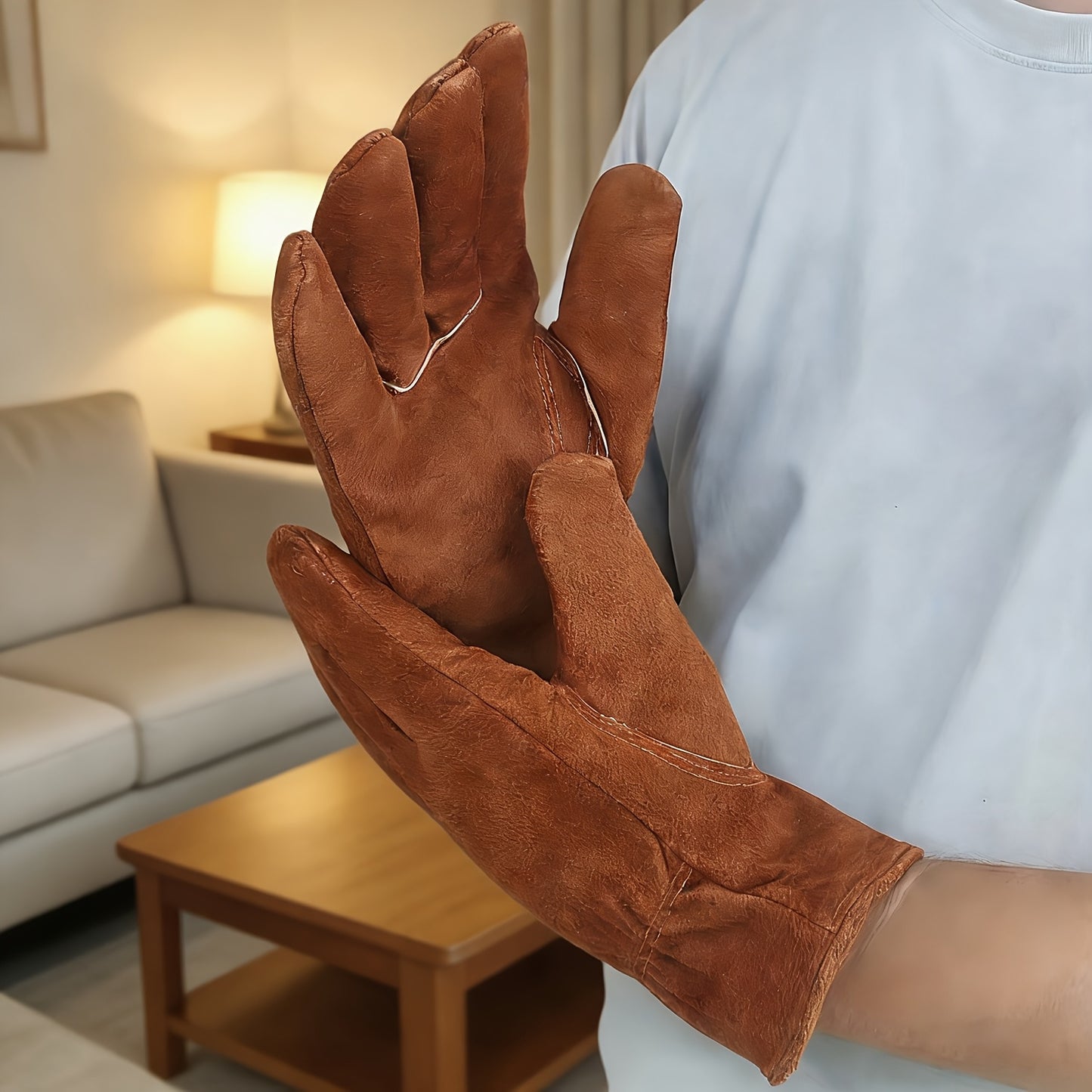 Winter Work Gloves for Men & Women | Deerskin Leather with Windproof Membrane for Extreme Cold | Heavy Duty, Durable & Flexible Grip for Snow Removal, Construction, Skiing & Outdoor Use