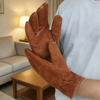 Winter Work Gloves for Men & Women | Deerskin Leather with Windproof Membrane for Extreme Cold | Heavy Duty, Durable & Flexible Grip for Snow Removal, Construction, Skiing & Outdoor Use