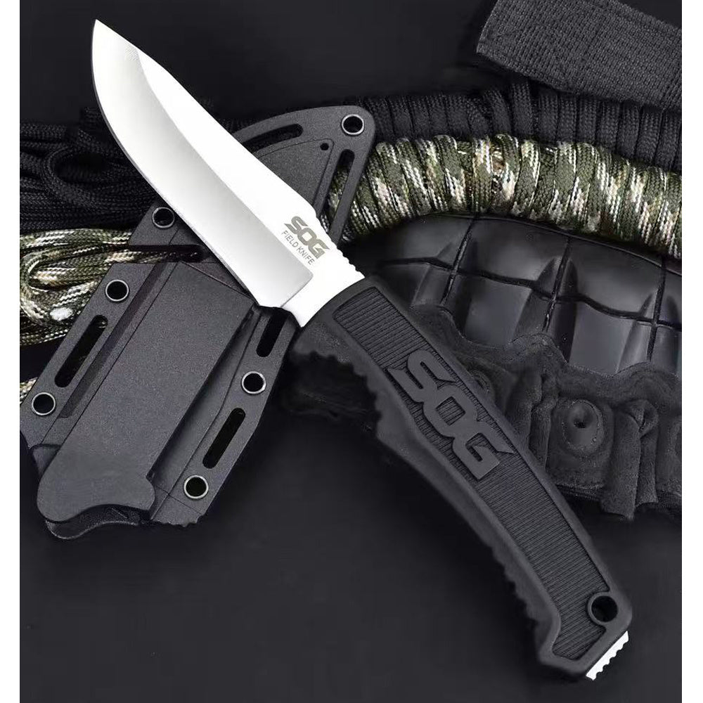 FK1001 Utility Outdoor Exploration Pocket Fixed Blade Multi-Use Camping Adventure EDC Knife Cutting Tools Extremely Sharp Compact Straight Knife Fruit Cutting Tool