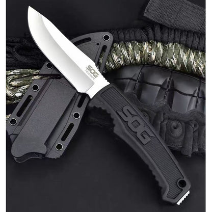 FK1001 Utility Outdoor Exploration Pocket Fixed Blade Multi-Use Camping Adventure EDC Knife Cutting Tools Extremely Sharp Compact Straight Knife Fruit Cutting Tool