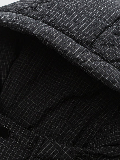 Heavy-Duty Winter Warmth, Hooded Outer with Button Closure, Loose-Fit Cold Weather Coat for Skiing, Snowboarding & Outdoor Activities