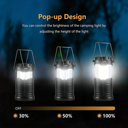4pcs Super Bright Lanterns 4pcs Super Bright Portable Camping Lanterns | Foldable Emergency Flashlights, Outdoor Lighting, Battery Powered