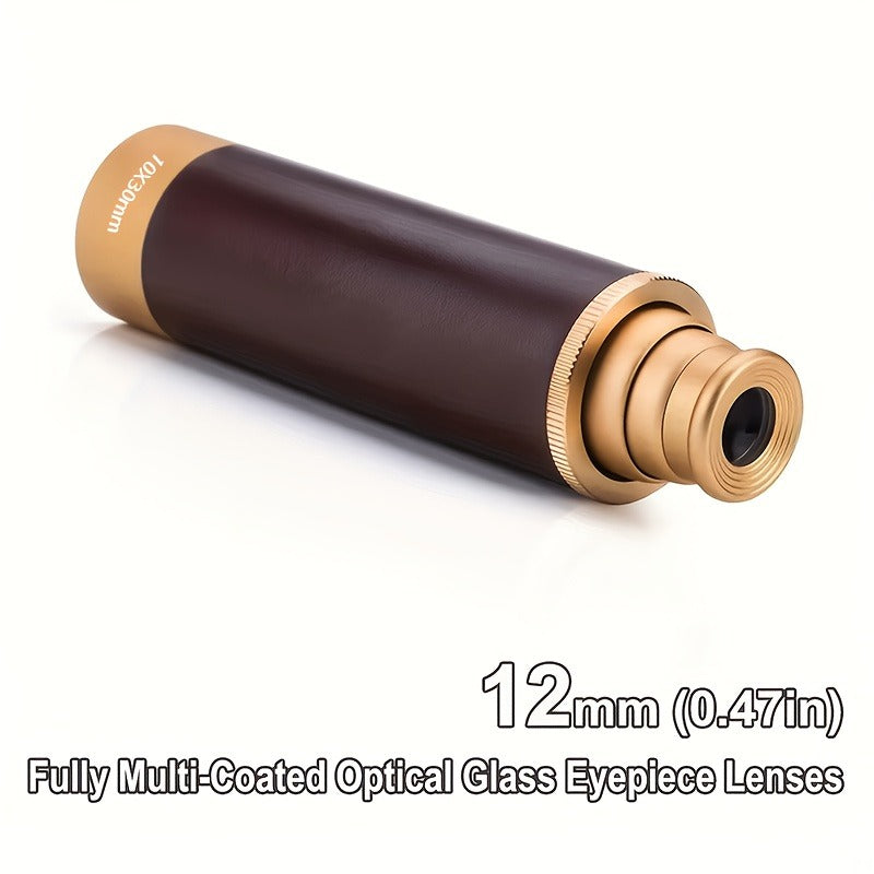 1pc HD 10X30 Monocular Telescope - High Power 10X Magnification & 30mm Objective Lens, Manual Focus Portable Spy for Bird Watching, Hunting, Stargazing, Compact Telescopic Sight