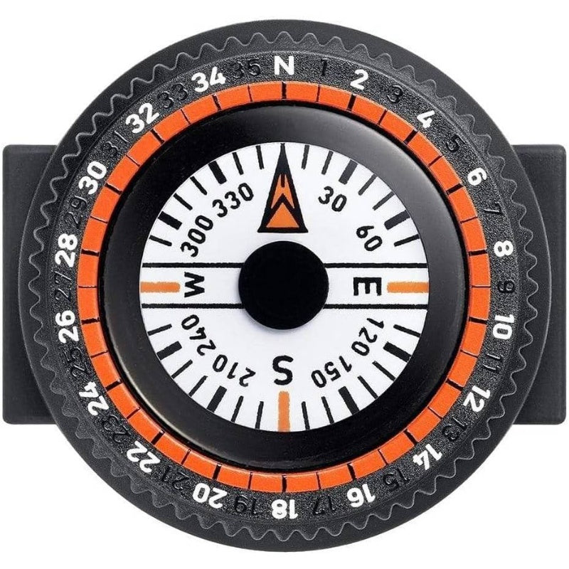 Men's Black Polycarbonate Compass with Loop