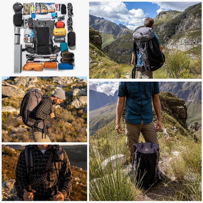 10.57gal+1.32gal Internal Frame Hiking backpacking backpack, Camping High Quality Bag, Ultralight Outdoor Daypack with Rain Cover Hiking, Backpacking, Rucking, Camping Survival, Hiking Accessories, Backpack for Hiking, Hiking Gear And Equipment