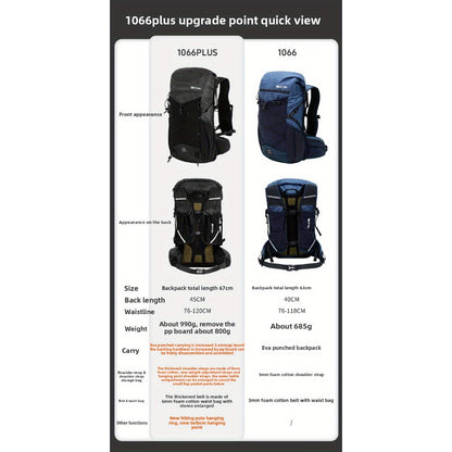 1 Ultralight Hiking Backpack Large Capacity Expandable Outdoor Backpack Suitable for Hiking & Camping - Expandable Design (61-65, Soft- Frame, Multi-Compartment Organization, Unisex Backpack for Men & Women, Long-Distance Hiking, Urban Commute