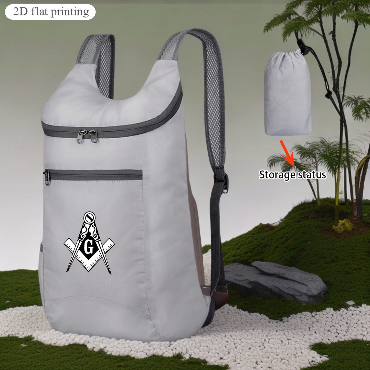 A Portable And Foldable Storage Backpack