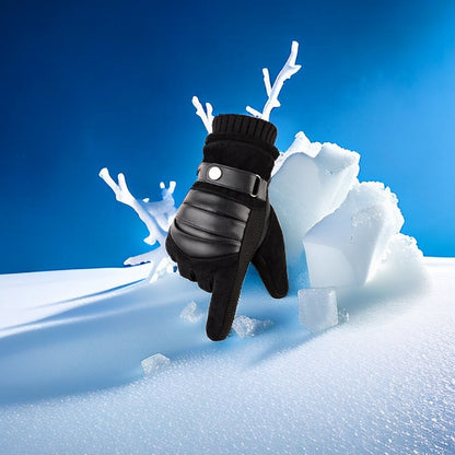 Men'S Thermal Gloves - Winter-Prepared Gloves Featuring Velvet Interior, Reinforced, And for Motorcycling & Mountain Activities - Protection Against Cold Weather And Improved Grip