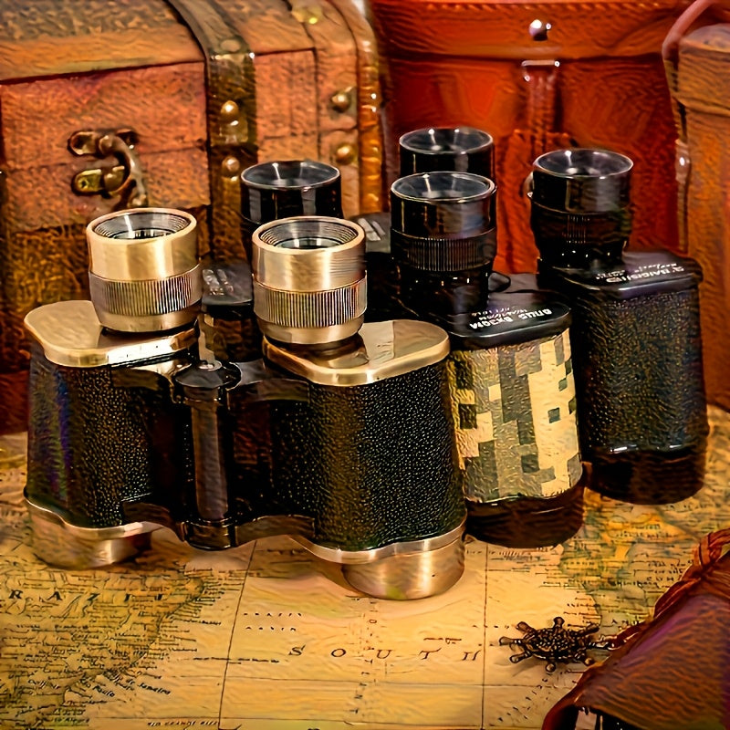 30mm Objective Portable Folding Telescope with Fixed Focus, Heavy-Duty Metal Optics for Stargazing, Bird Watching & Amateur Astronomy - Compact for long-Distance Viewing up to 8X Magnification