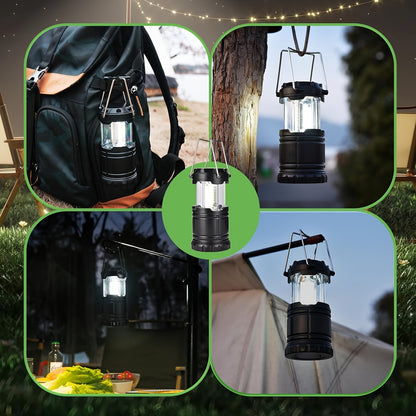 4pcs Super Bright Lanterns 4pcs Super Bright Portable Camping Lanterns | Foldable Emergency Flashlights, Outdoor Lighting, Battery Powered